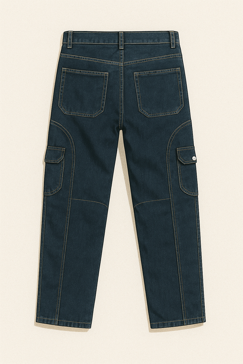 Indigo blue 6 pocket jeans for men