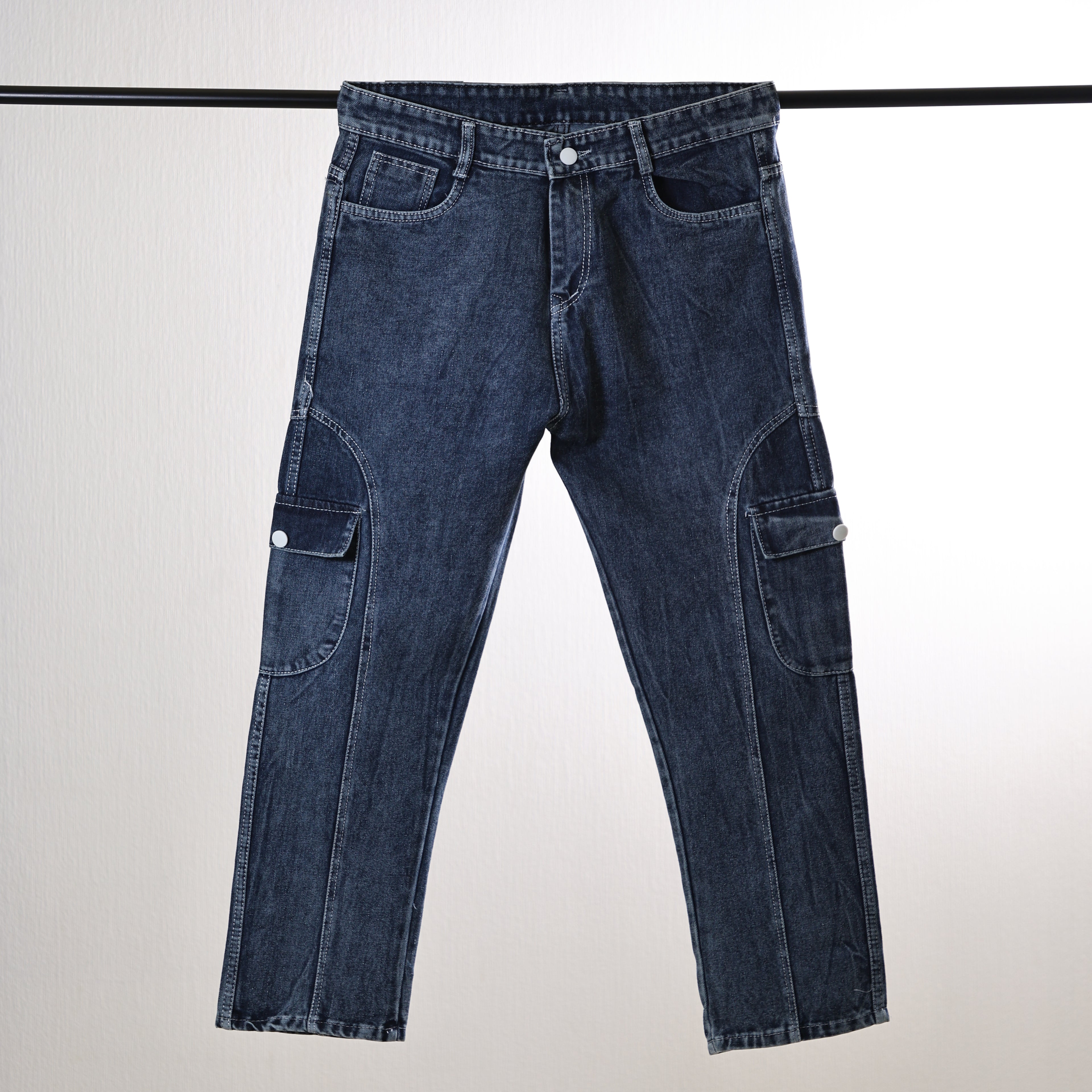 Blue 6 pocket Jeans for men