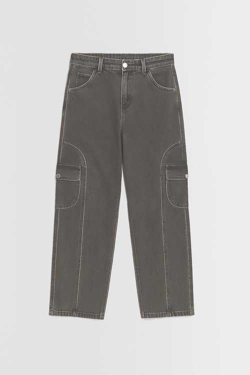 Charcoal 6 Pocket Jeans for Men